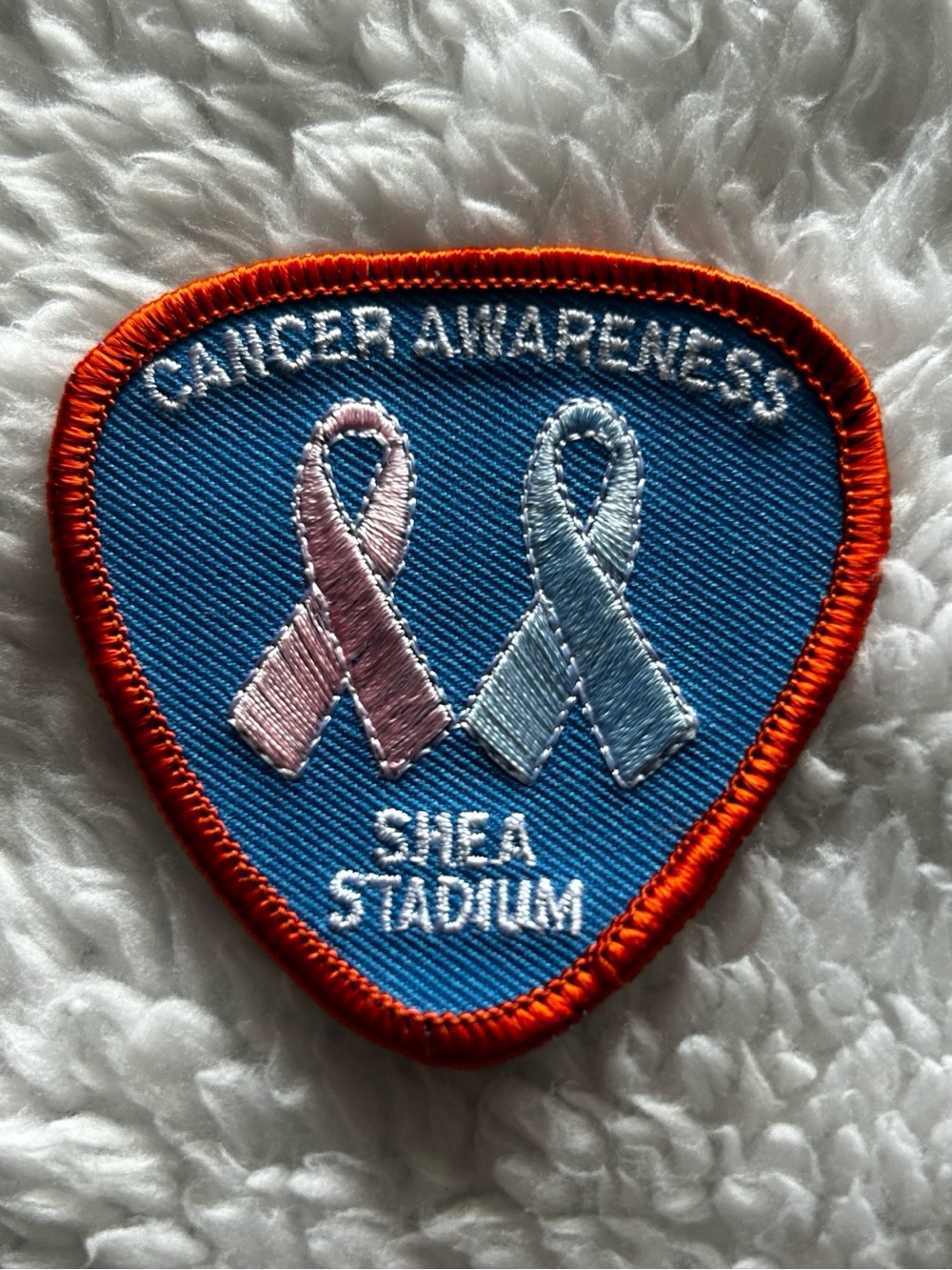 Rare Girl Scout Cancer Awareness Shea Stadium Patch Early 2000s